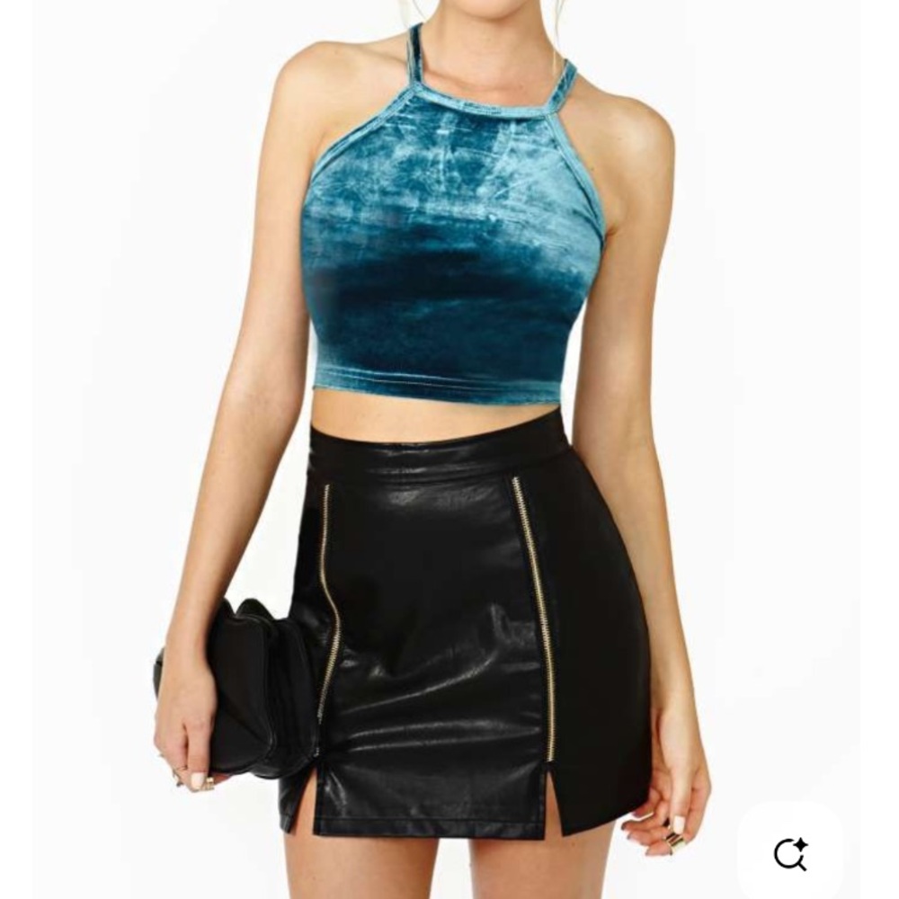 Velvet Crop Top